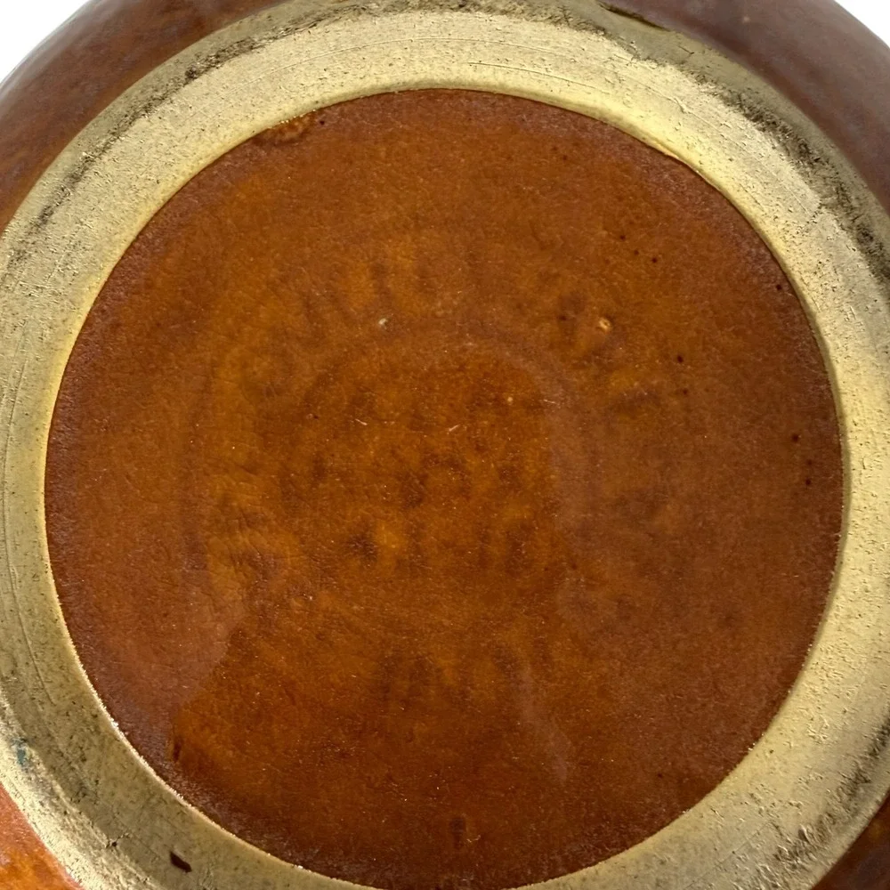 Vintage Watt Pottery Kla-Ham'rd Bean Pot Casserole w Lid Brown 1940s USA